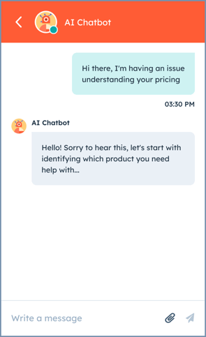 HubSpot's AI chatbot